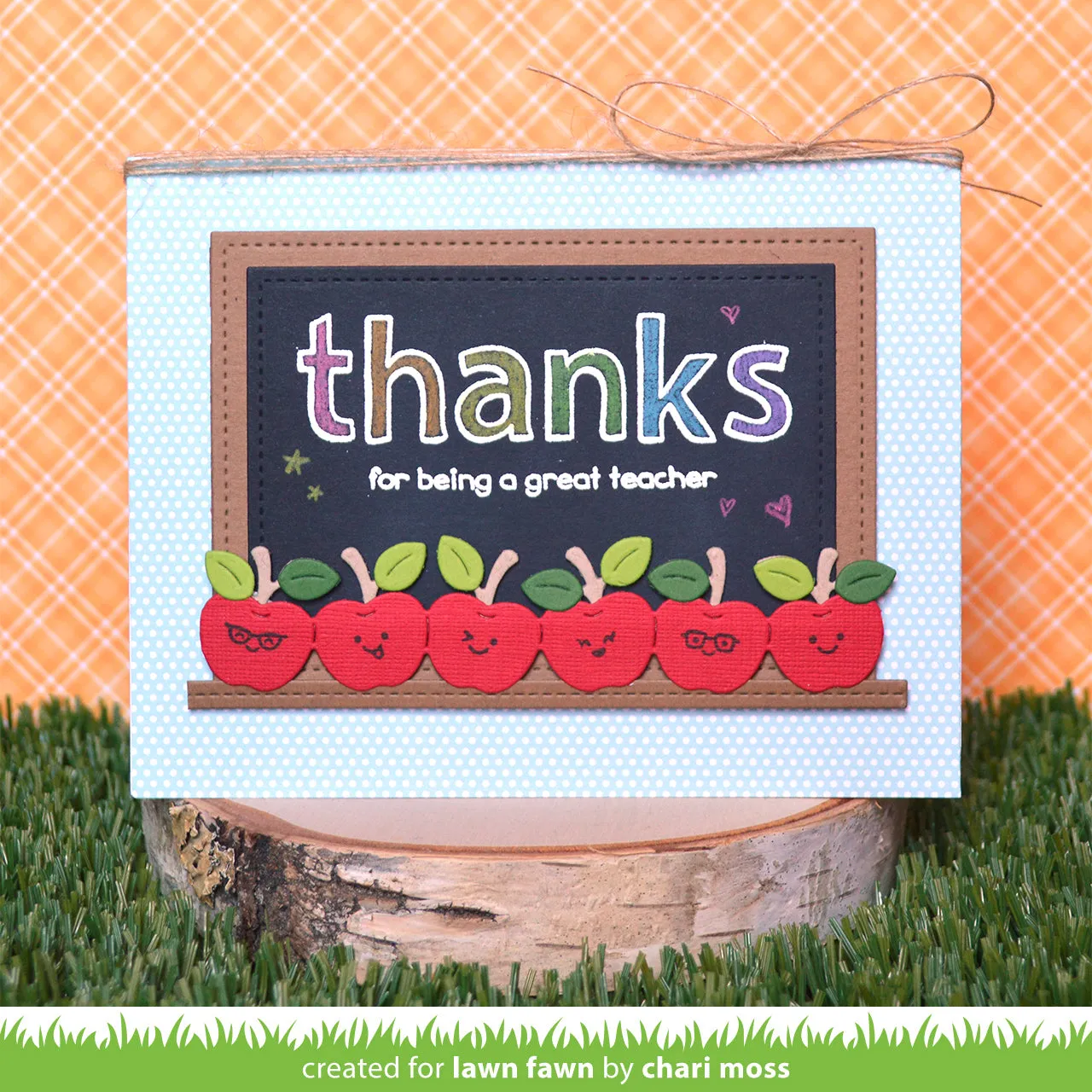 Lawn Fawn Lawn Cuts Apple Border Stanze Apfel 15,5 cm