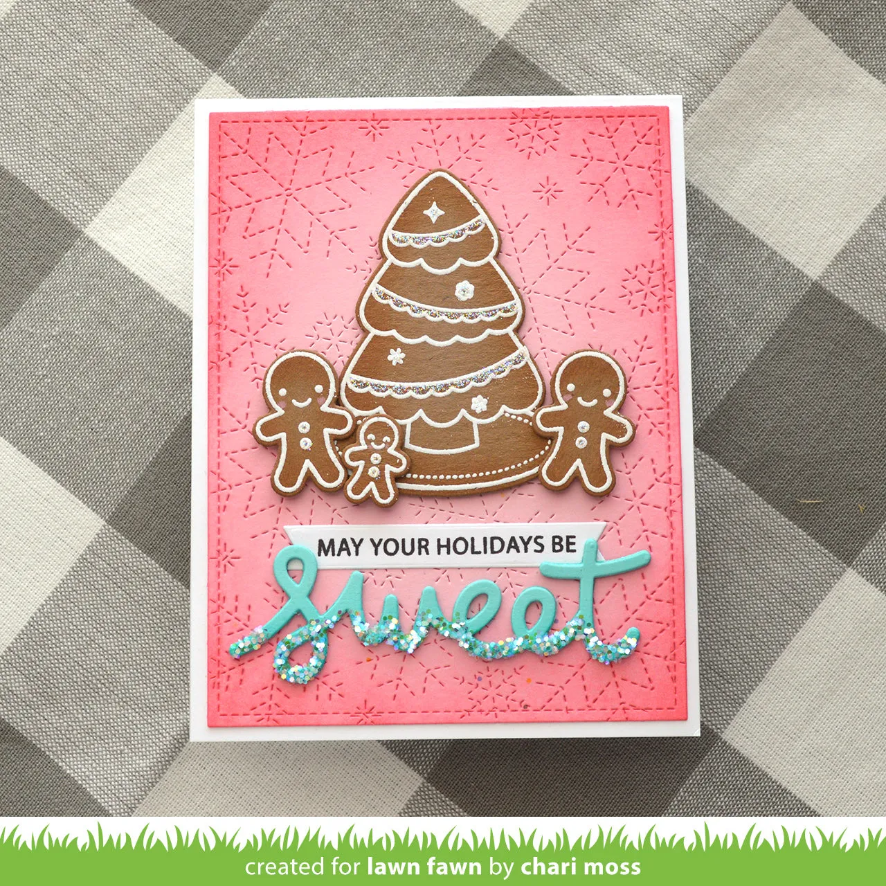 Lawn Fawn Stitched Snowflake Backdrop Stanzen Winter A2