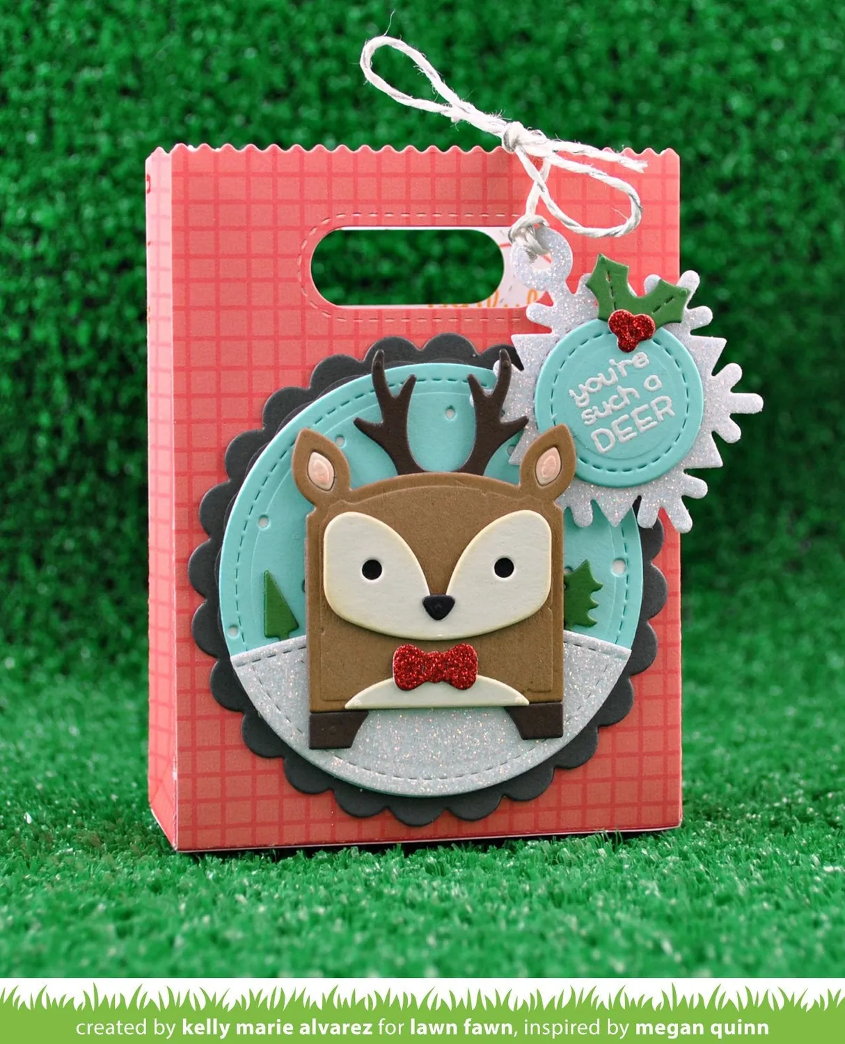 Lawn Fawn Tiny Gift Box Deer Add-On Stanzschablone Reh