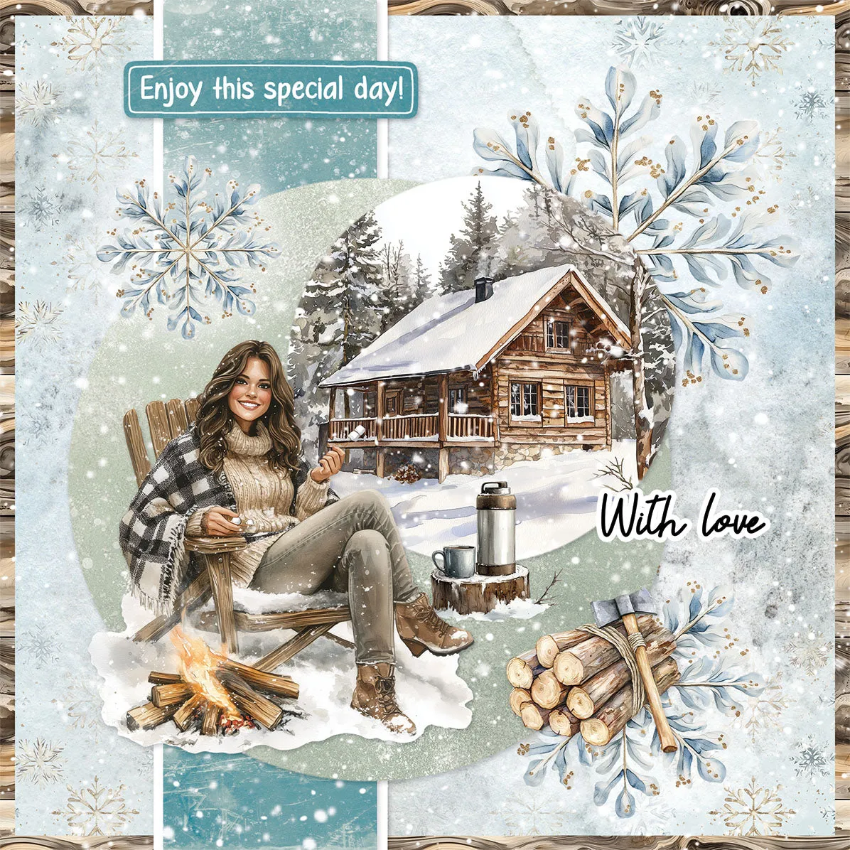 Studio Light Essentials Snowy Winter Days Kartenblock A4 14 Blatt