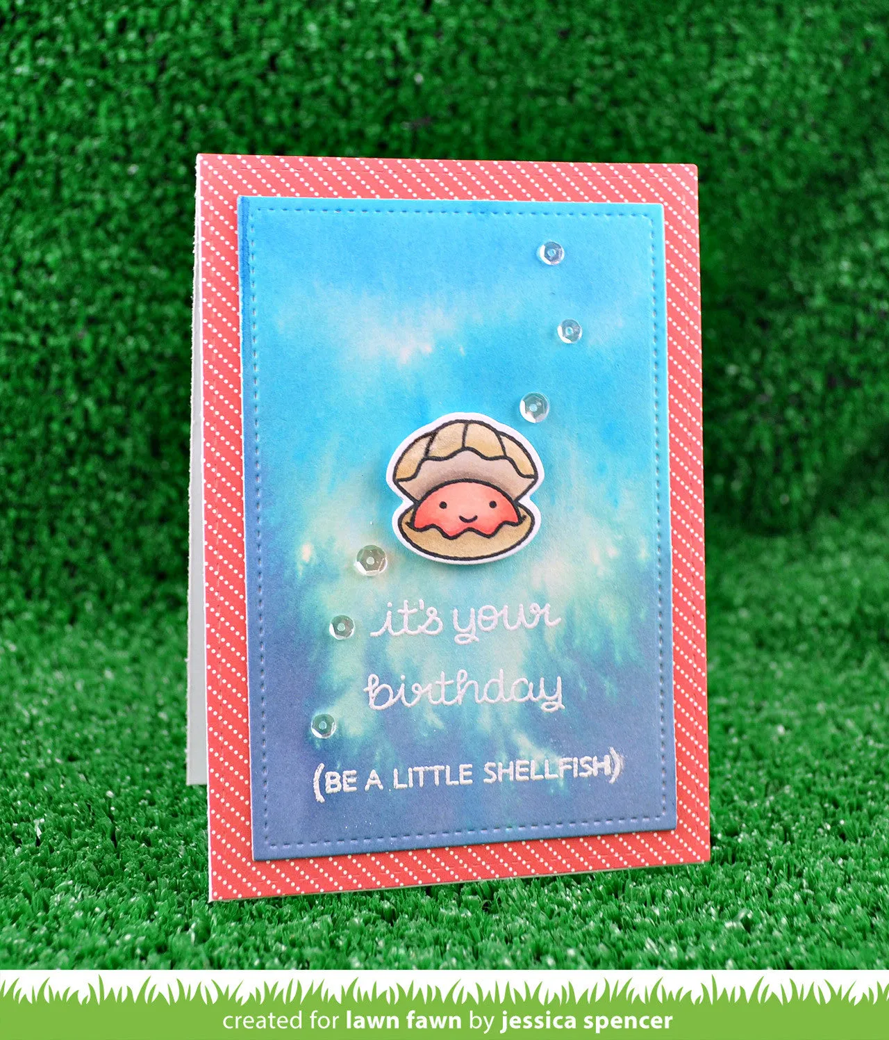 Lawn Fawn Year Six Clear Stamps Geburtstag Muschel Mini
