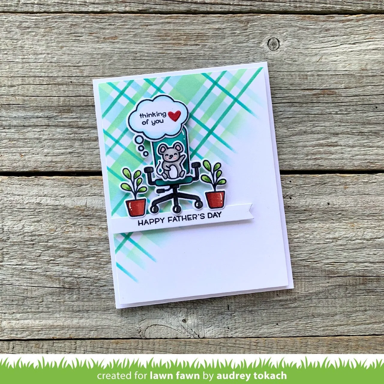 Lawn Fawn Plaid Stencils Schablonen Karo 15x15 cm