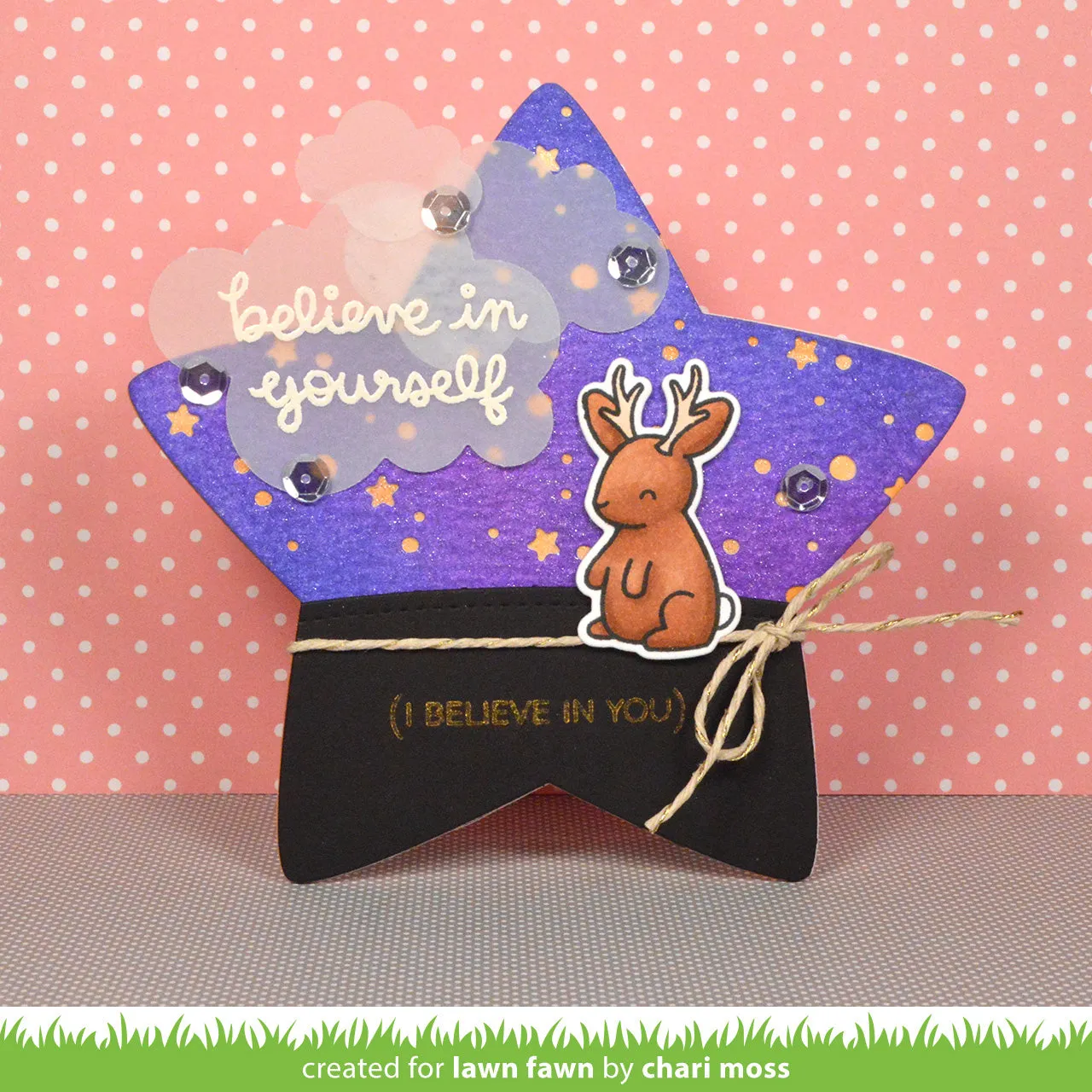 Lawn Fawn Believe In Yourself Clear Stamps Jackalope