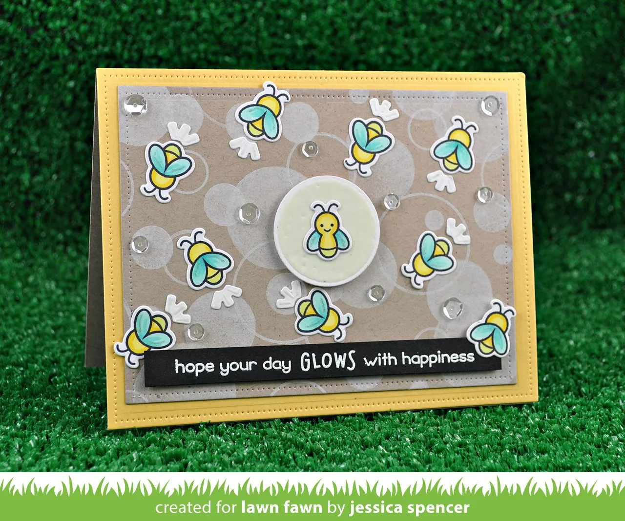 Lawn Fawn Little Fireflies Clear Stamps Glühwürmchen Mini
