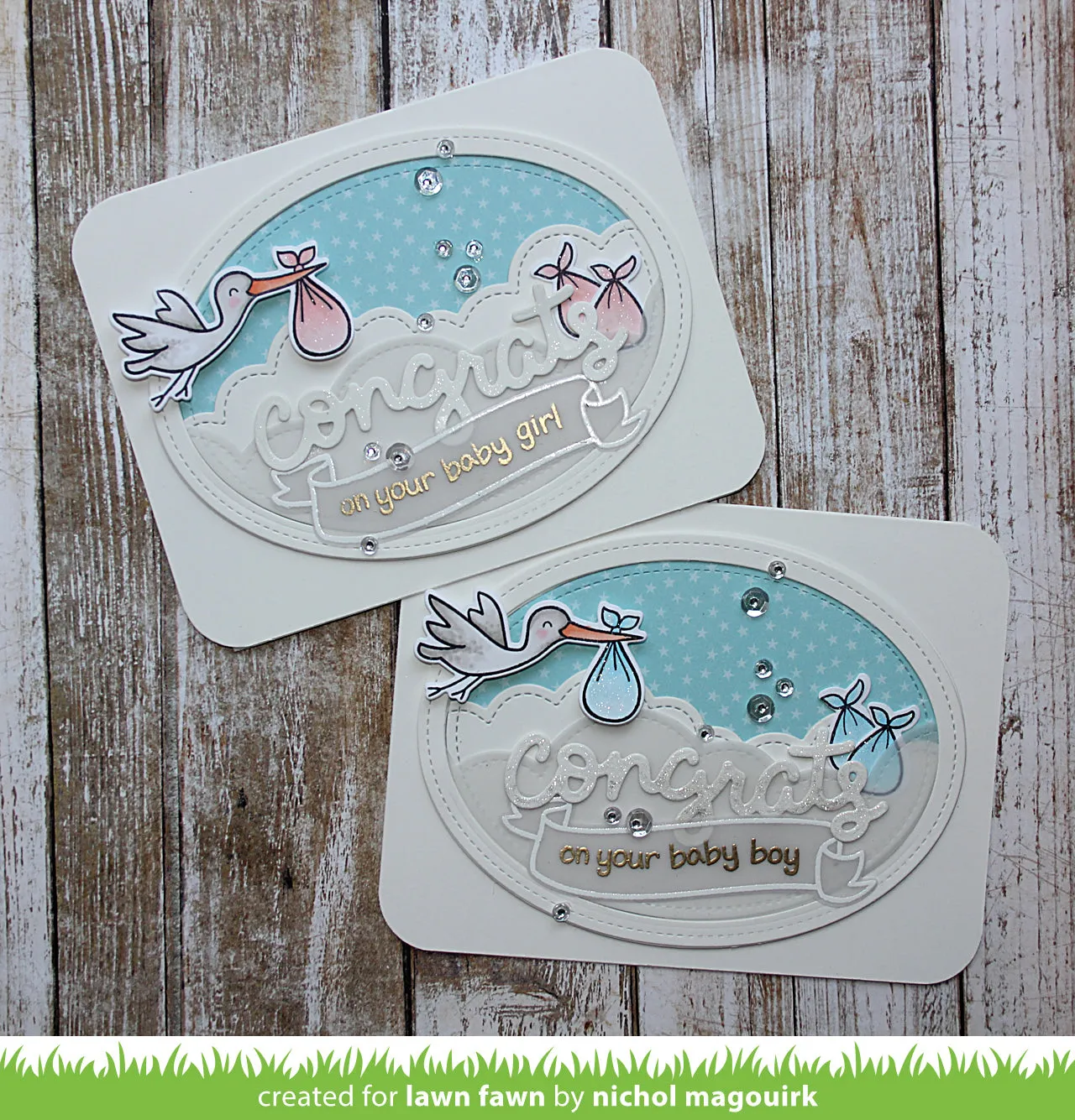 Lawn Fawn Scripty Congrats LF911 Lawn Cuts Stanze 9x3 cm