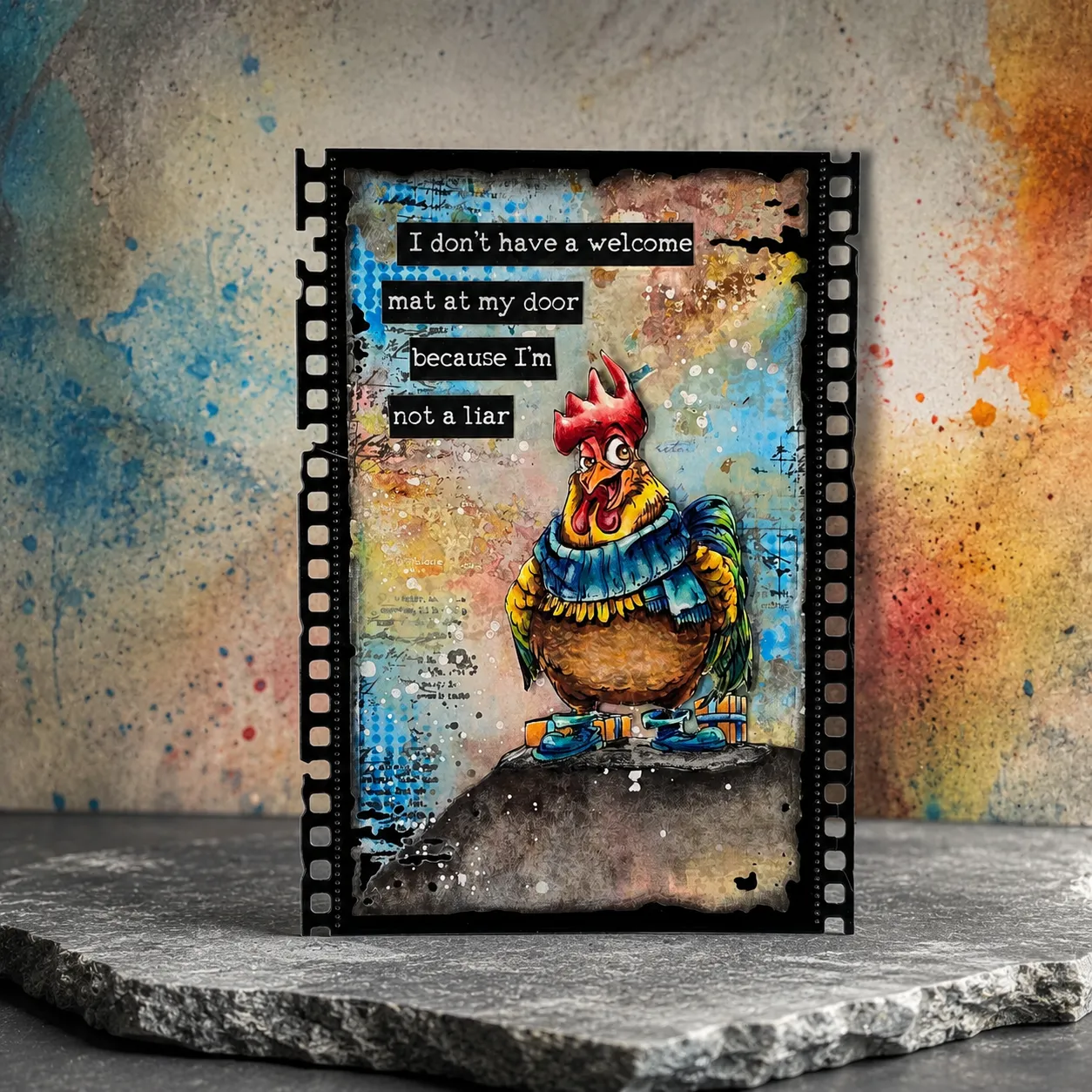AALL and Create TP-1494 Chickmas Chaos Clear Stamps A6 Huhn-Motiv