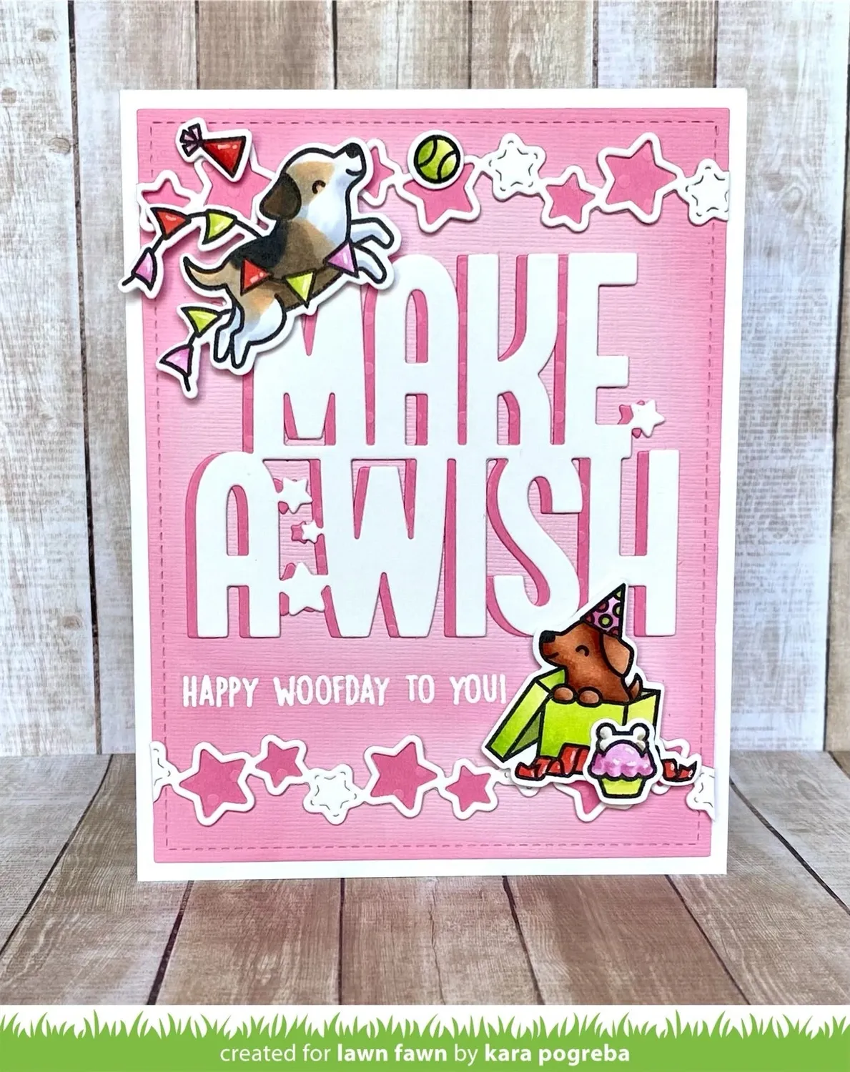 Lawn Fawn Giant Make A Wish Lawn Cuts Stanze Geburtstag
