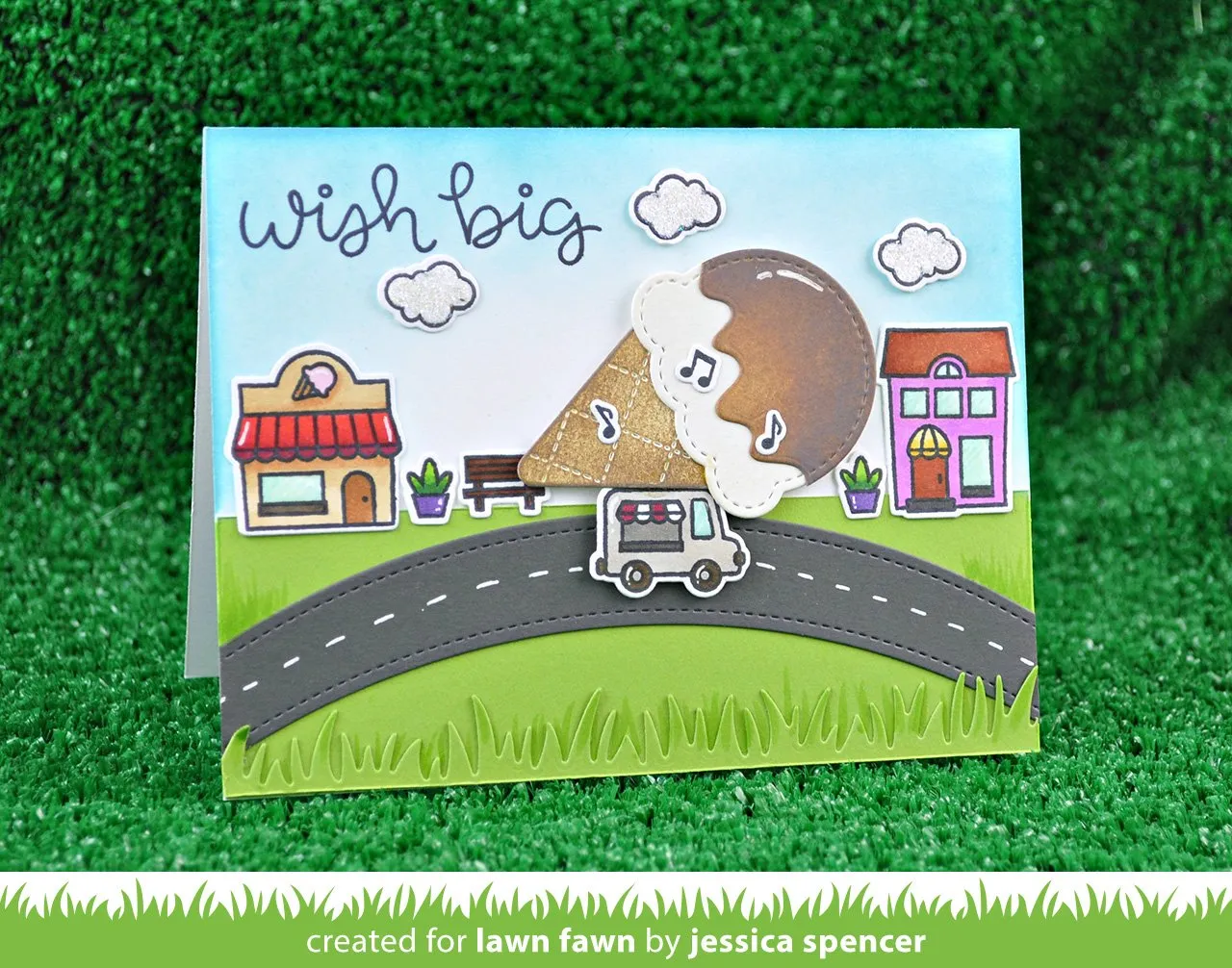 Lawn Fawn Village Shops LF1692 Clear Stamps Läden