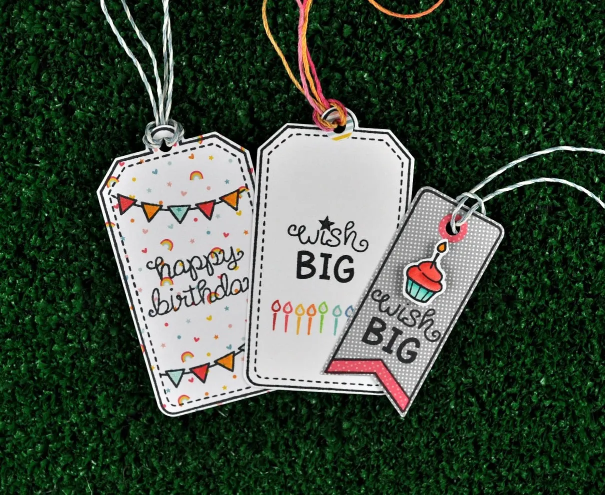 Lawn Fawn Birthday Tags LF663 Klartextstempel Geburtstag