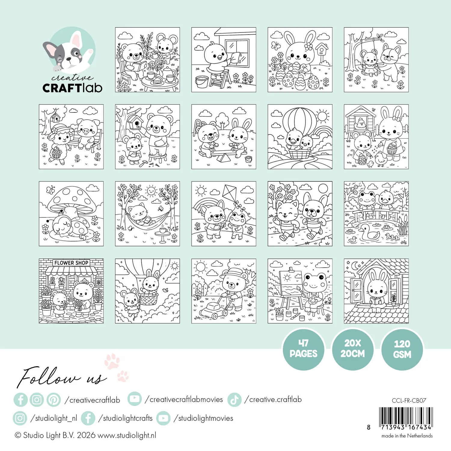 Creative Craftlab Friendz Party Malbuch 47 Blatt Coloring Book
