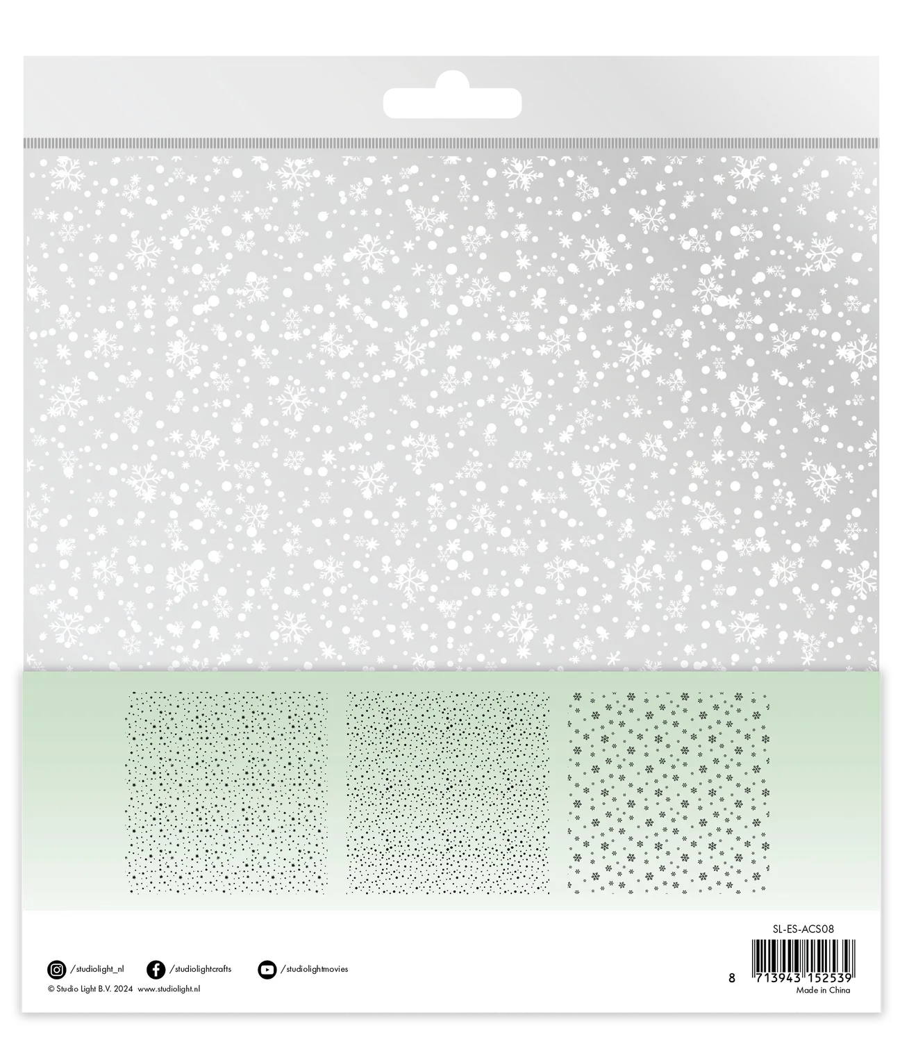StudioLight Essentials Snowflakes Acetatfolien Transparent
