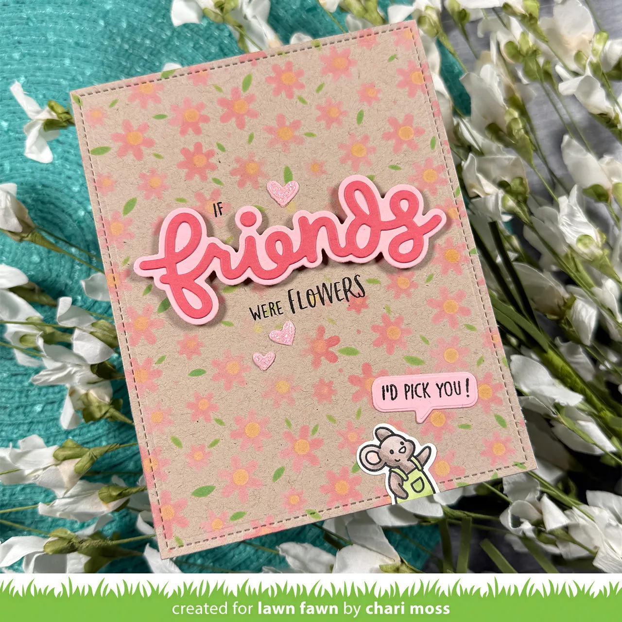 Lawn Fawn Lawn Cuts Scripty Friends Outline Add-On Stanze 1-tlg