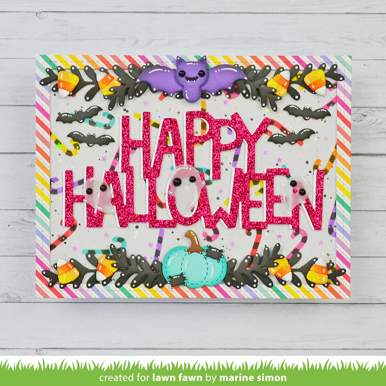 Lawn Fawn Candy Cane Hintergrund-Schablonen 15x15 cm