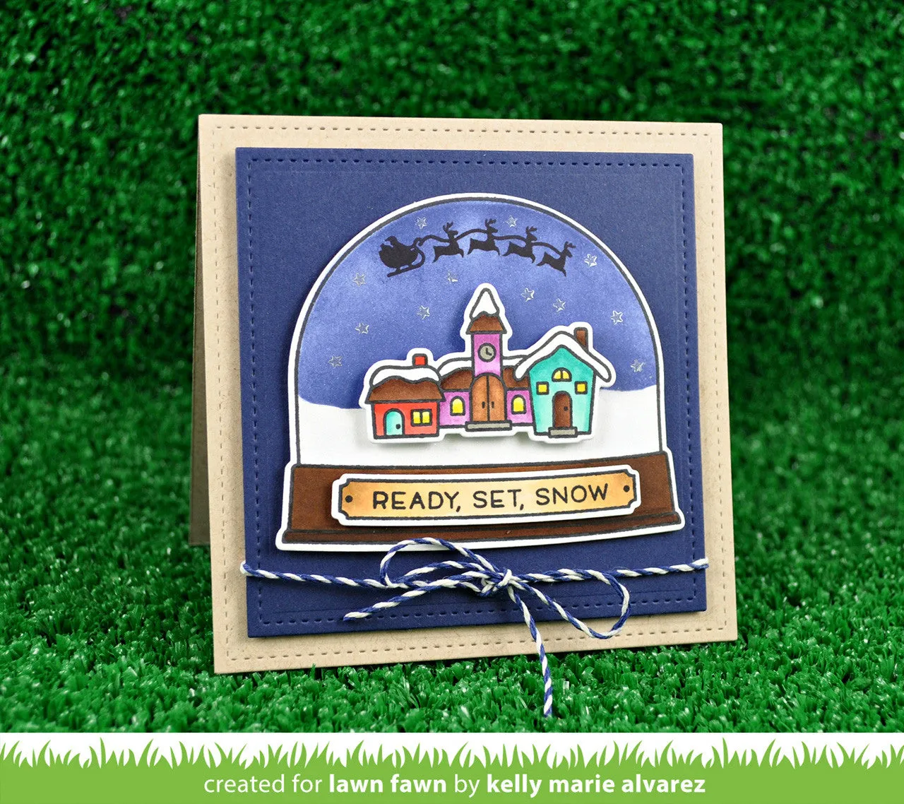 Lawn Fawn Ready Set Snow Stempelset Schneekugel Winter
