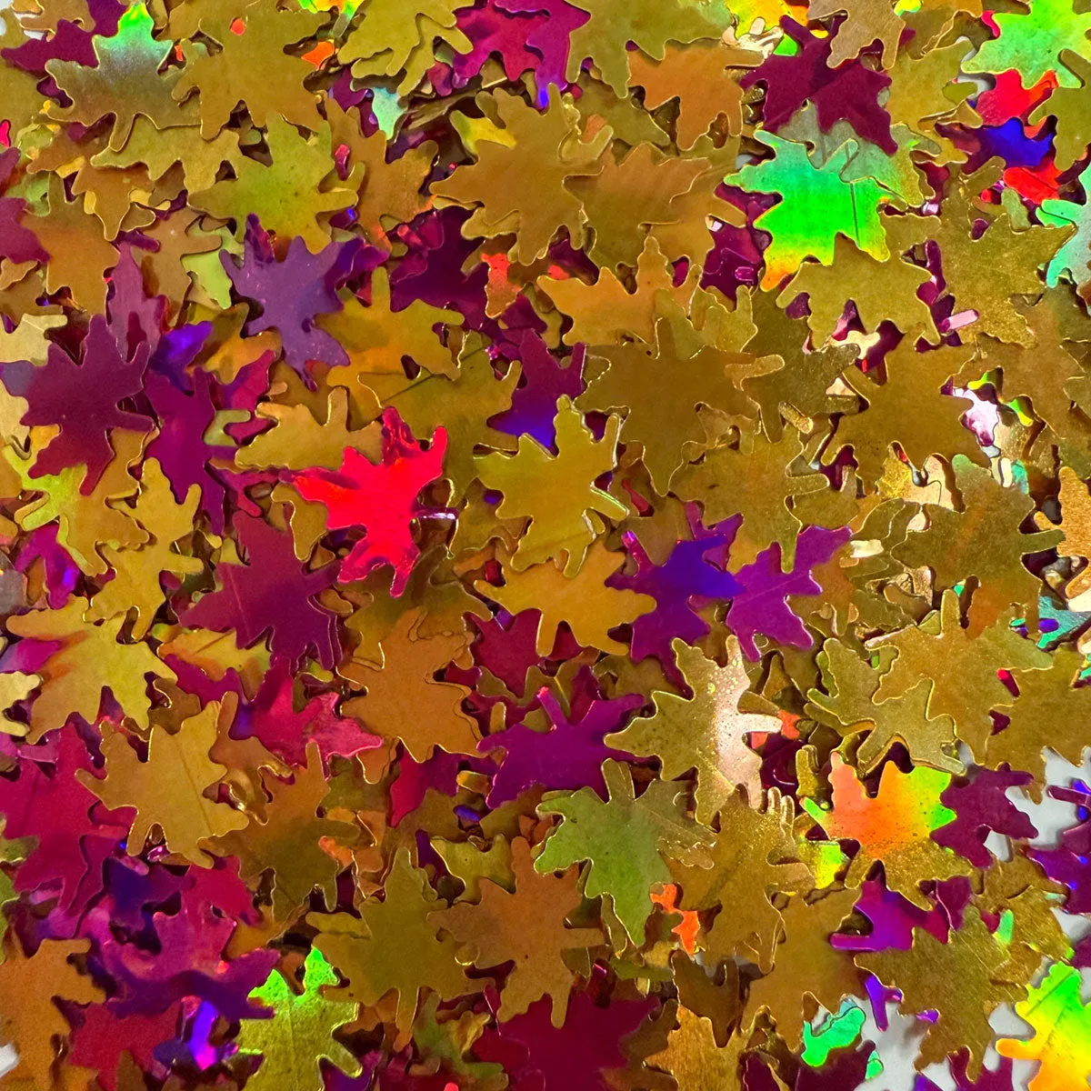 Lawn Fawn Fall Leaf Konfetti-Mix Blätter gold-rot