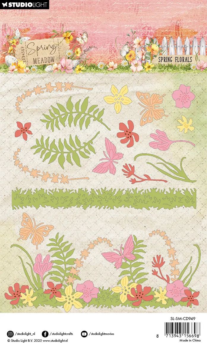 Studio Light Spring Meadow Stanzschablone Spring Florals