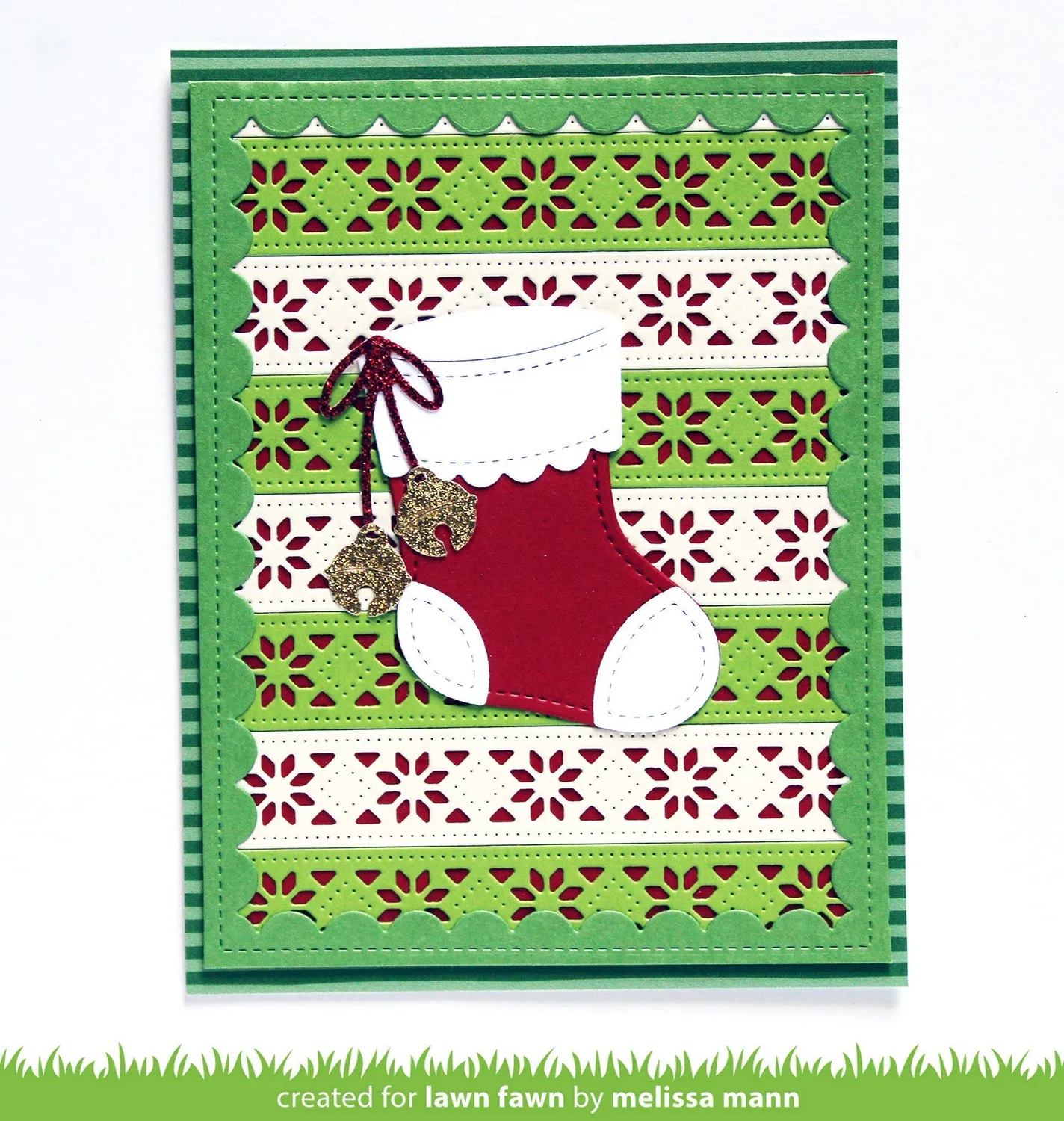 Lawn Fawn Nordic Snowflake Border Stanzschablone 15cm
