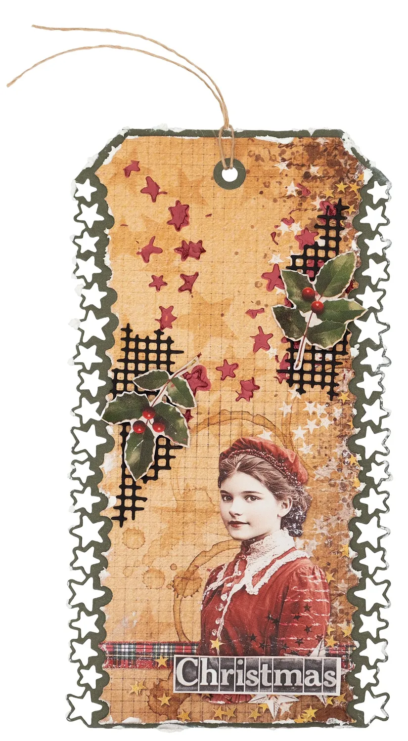 StudioLight Grunge Collection Star Label Stanzschablone