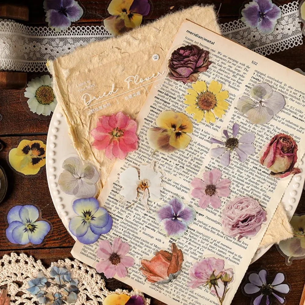 Ieebee Plant Collection PET-Sticker 40 Stück Wilted Rose