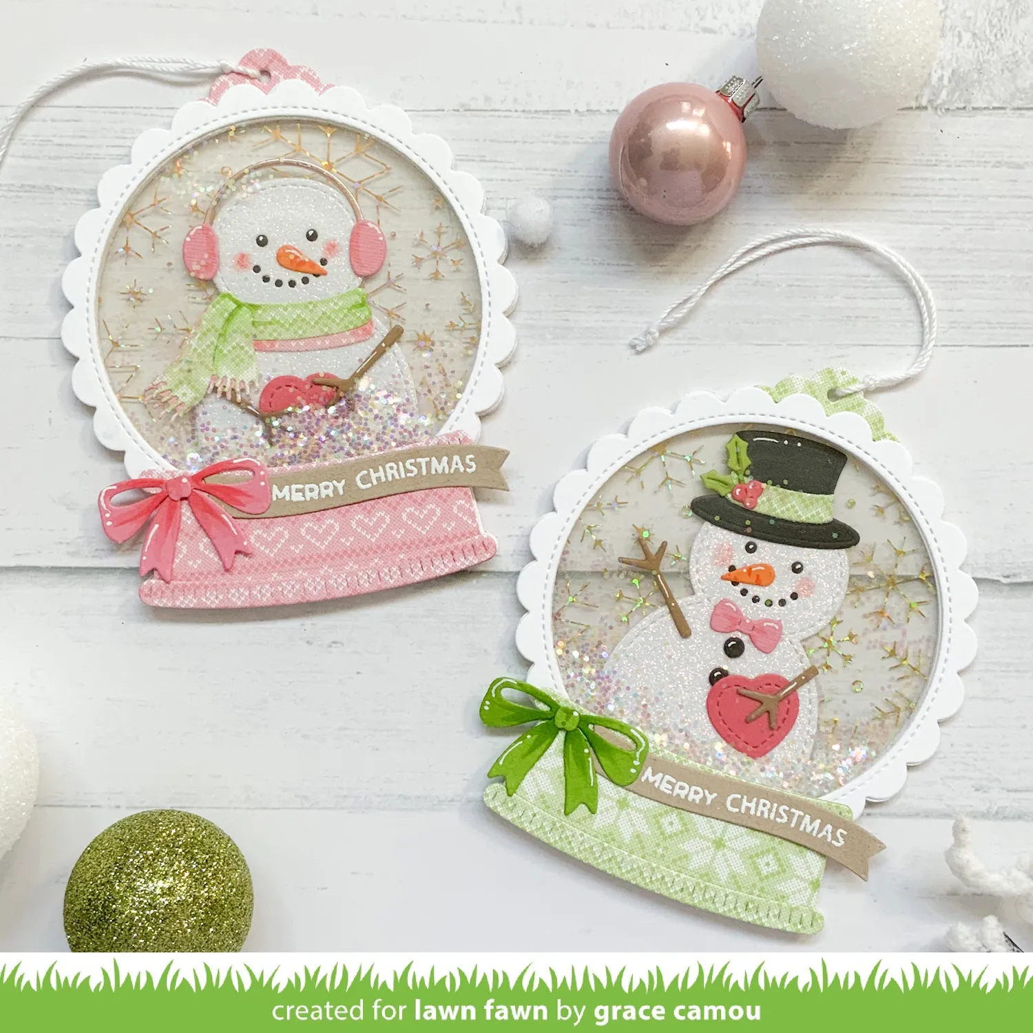 Lawn Fawn Build-A-Snowman Lawn Cuts Stanzen Winter