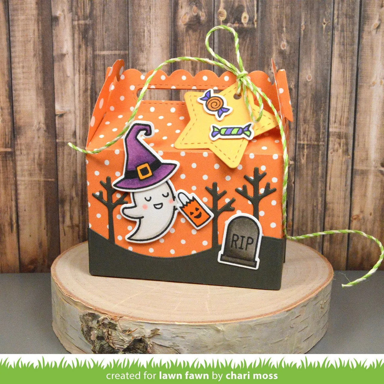 Lawn Fawn Scalloped Treat Box Stanzschablone Geschenkbox