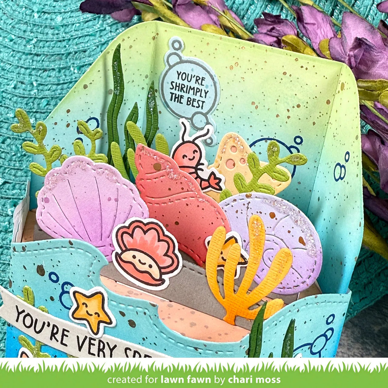 Lawn Fawn Shello Friend Stempelset Meer Sommer