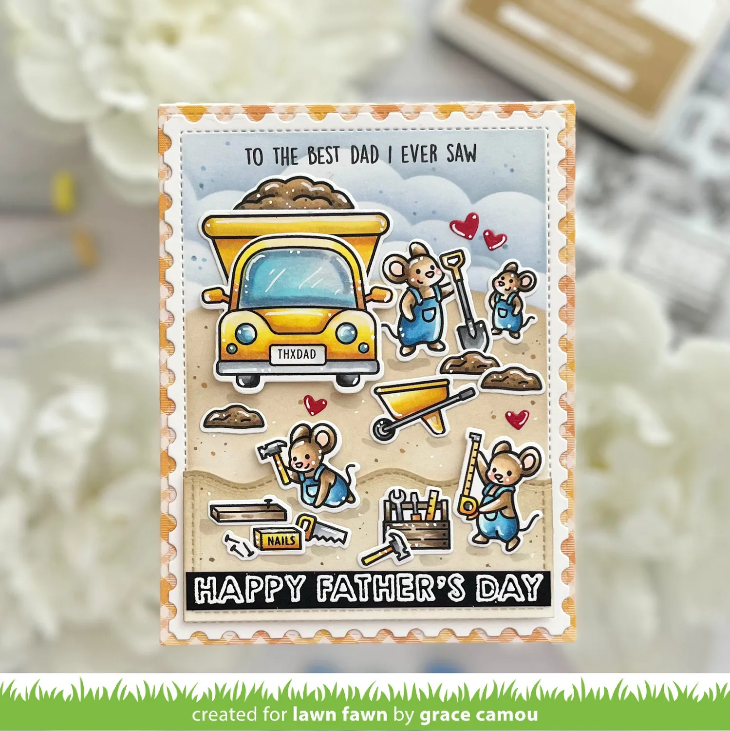Lawn Fawn Mice Tools Clear Stamps Vatertag