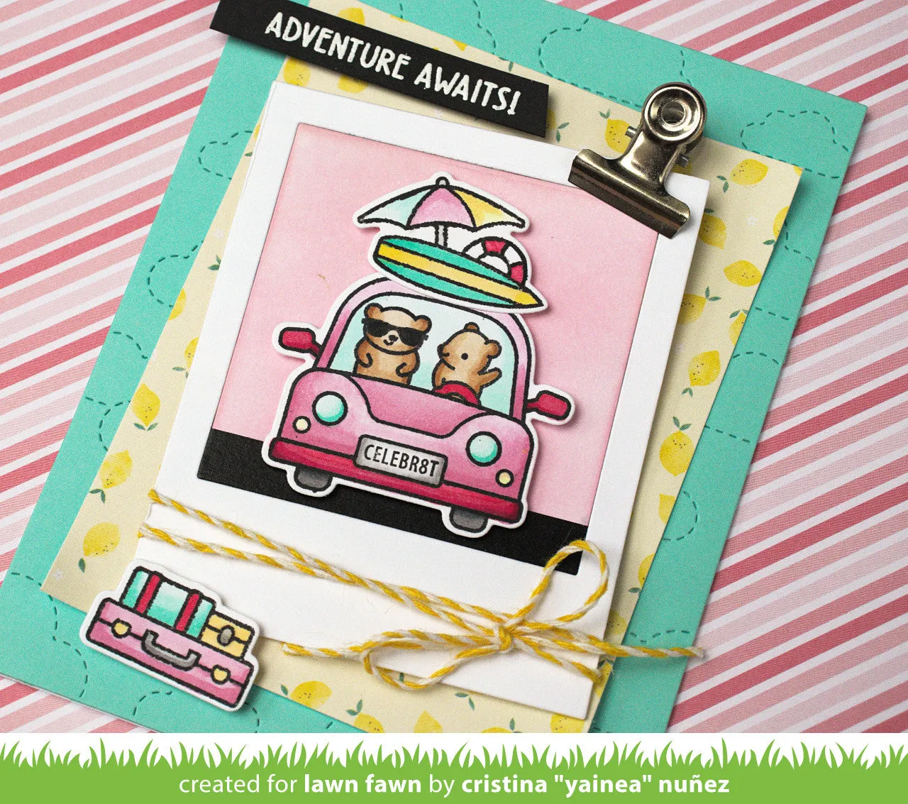 Lawn Fawn Car Critters Road Trip Stempelset Sommer