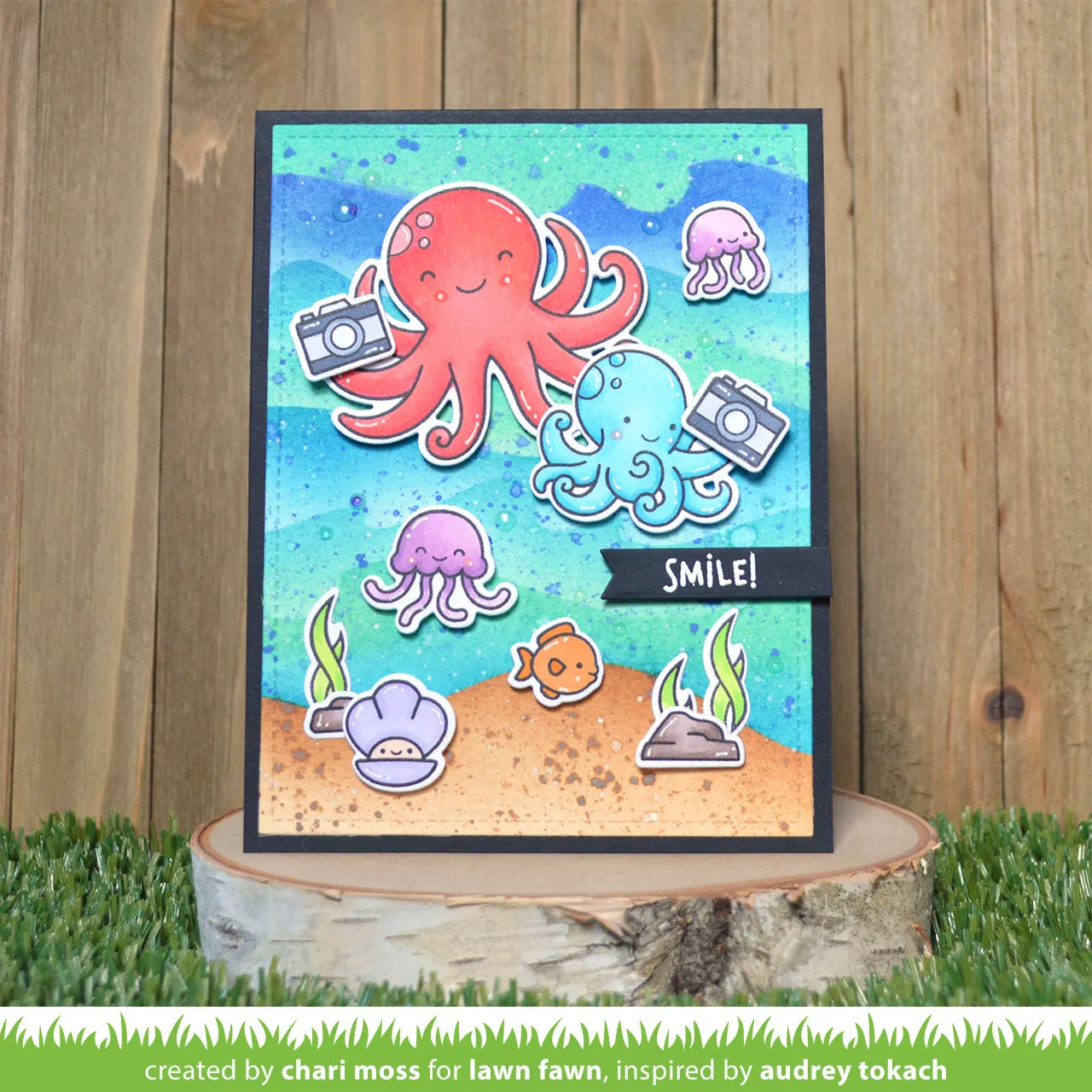 Lawn Fawn Ocean Wave Schablonen 3er Set Meer