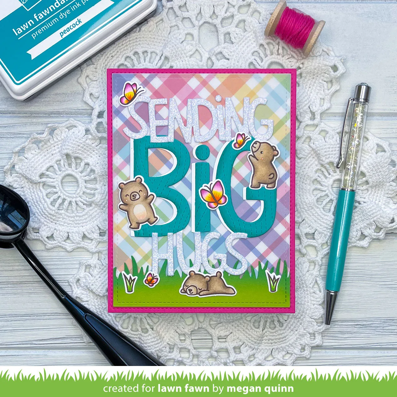 Lawn Fawn Lawn Cuts Giant Sending Big Hugs Stanzen groß