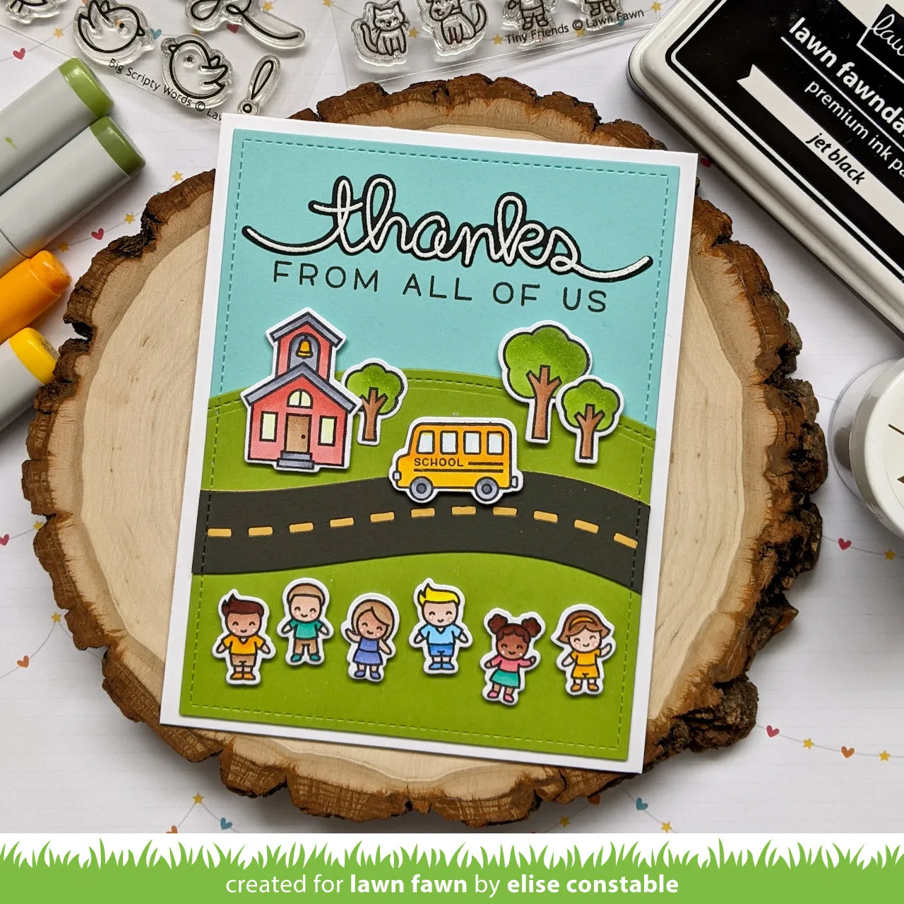 Lawn Fawn Tiny Friends Stempelset Mini-Motive englisch