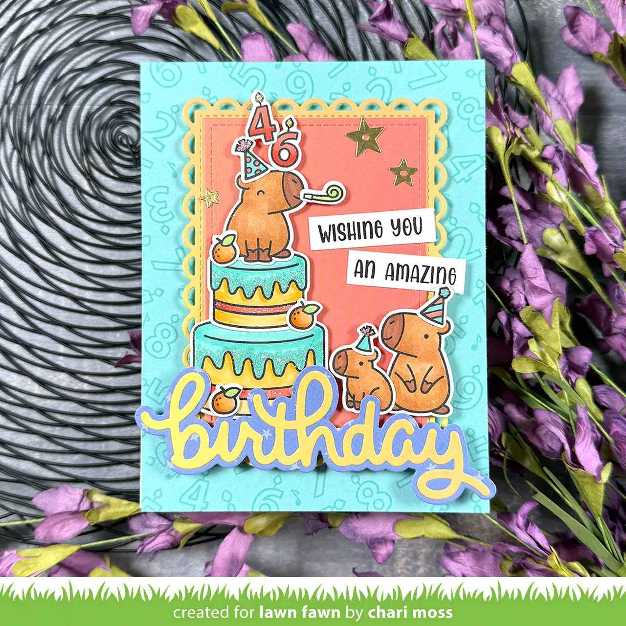 Lawn Fawn Cake It Easy Clear Stamps Geburtstag Torte