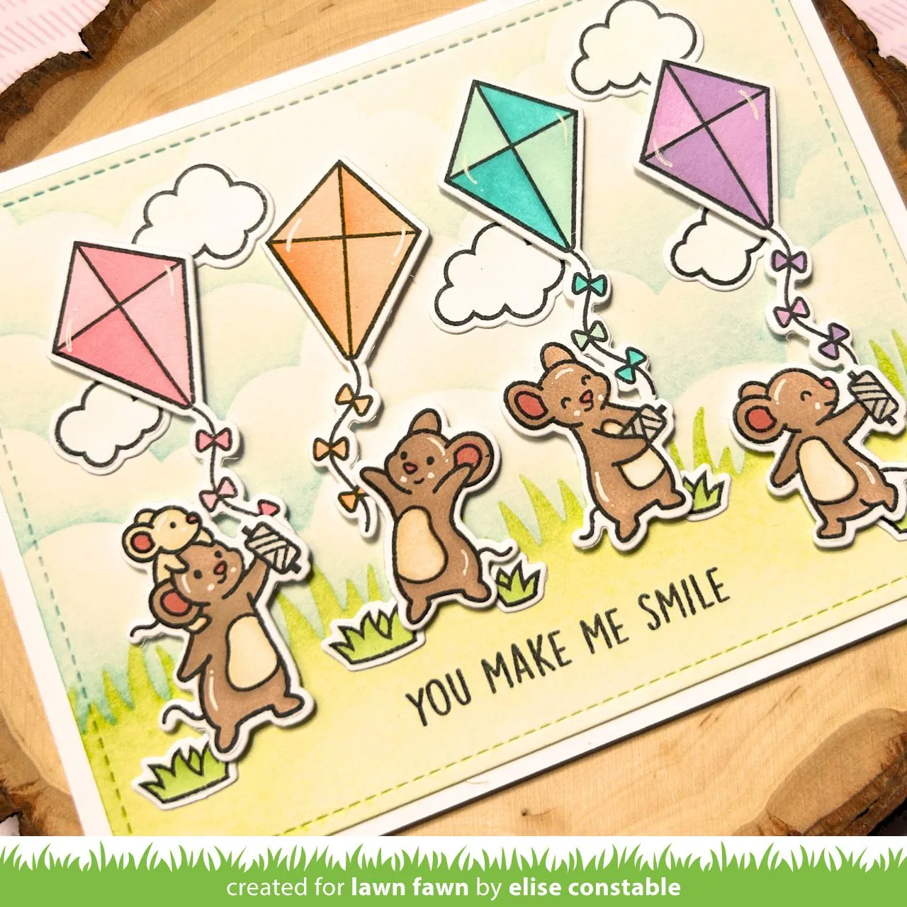 Lawn Fawn Whoosh Kites Coloring Stencils Schablone 3-teilig