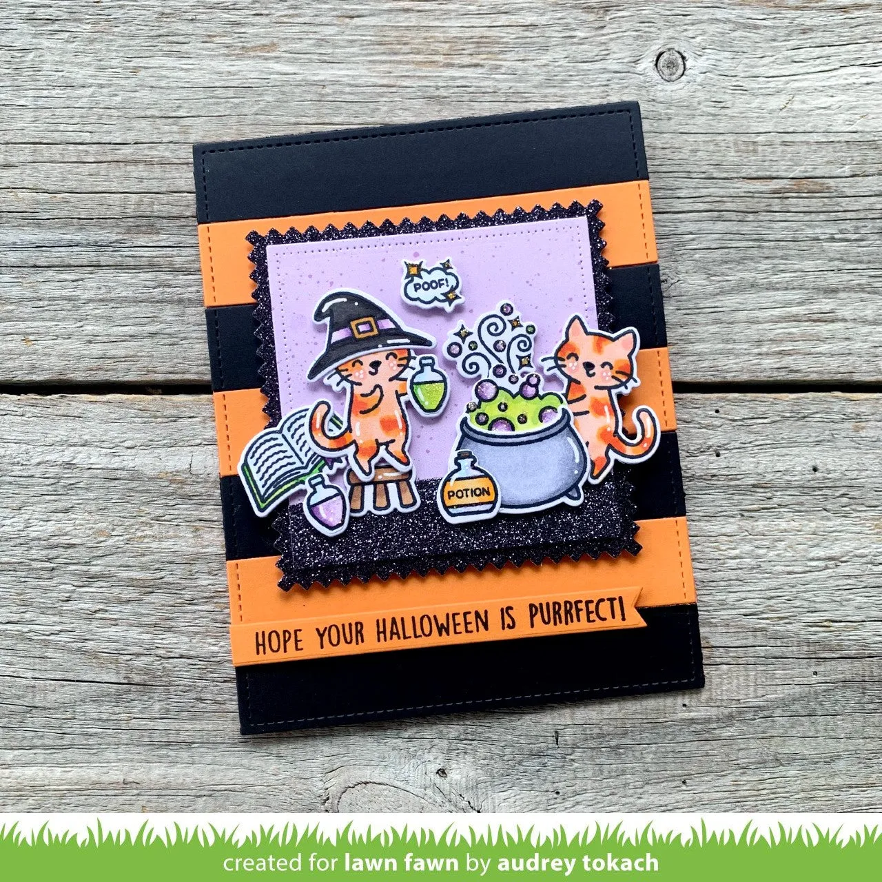Lawn Fawn Purrfectly Wicked Add-On Stempelset Halloween