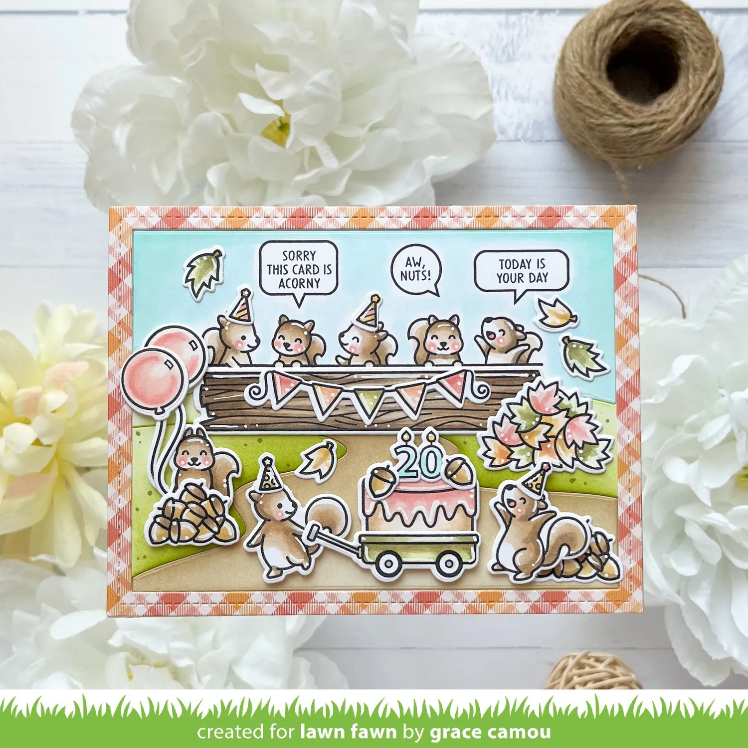 Lawn Fawn Simply Celebrate Squirrels Stempelset Herbst