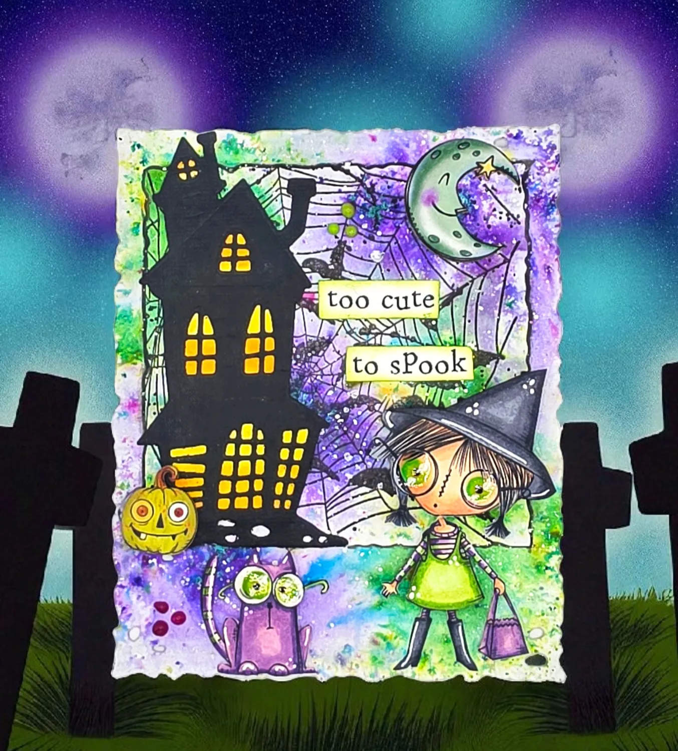 AALL and Create 572 Spooky Sky Stempel A6 Halloween