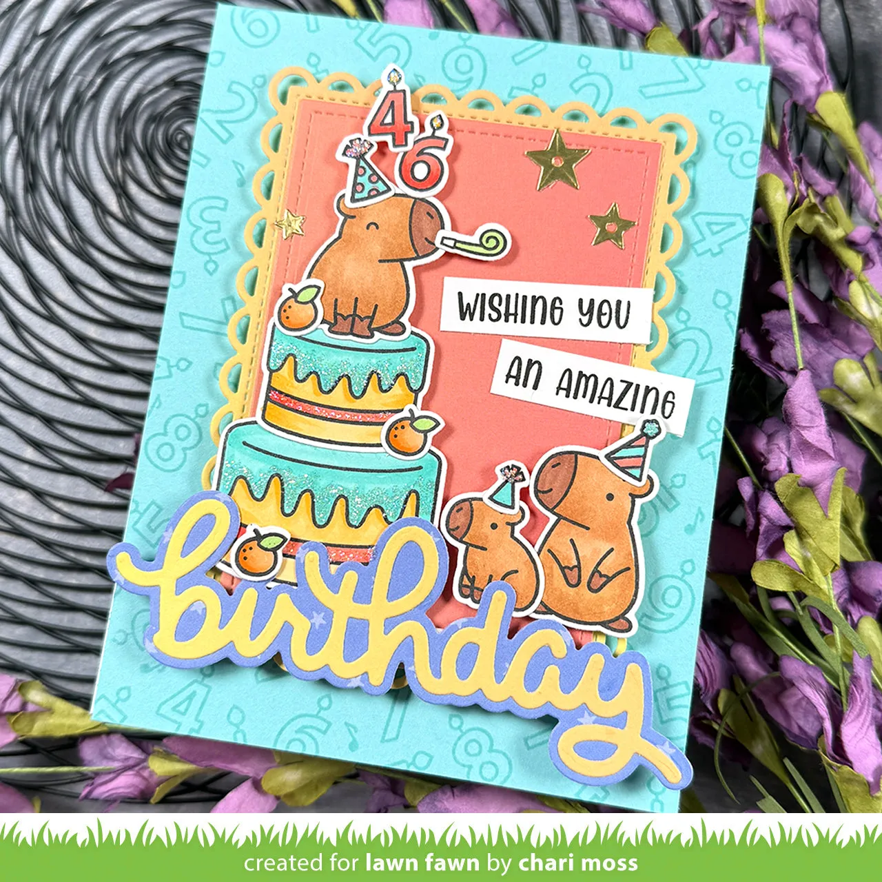 Lawn Fawn Cake It Easy Clear Stamps Geburtstag Torte