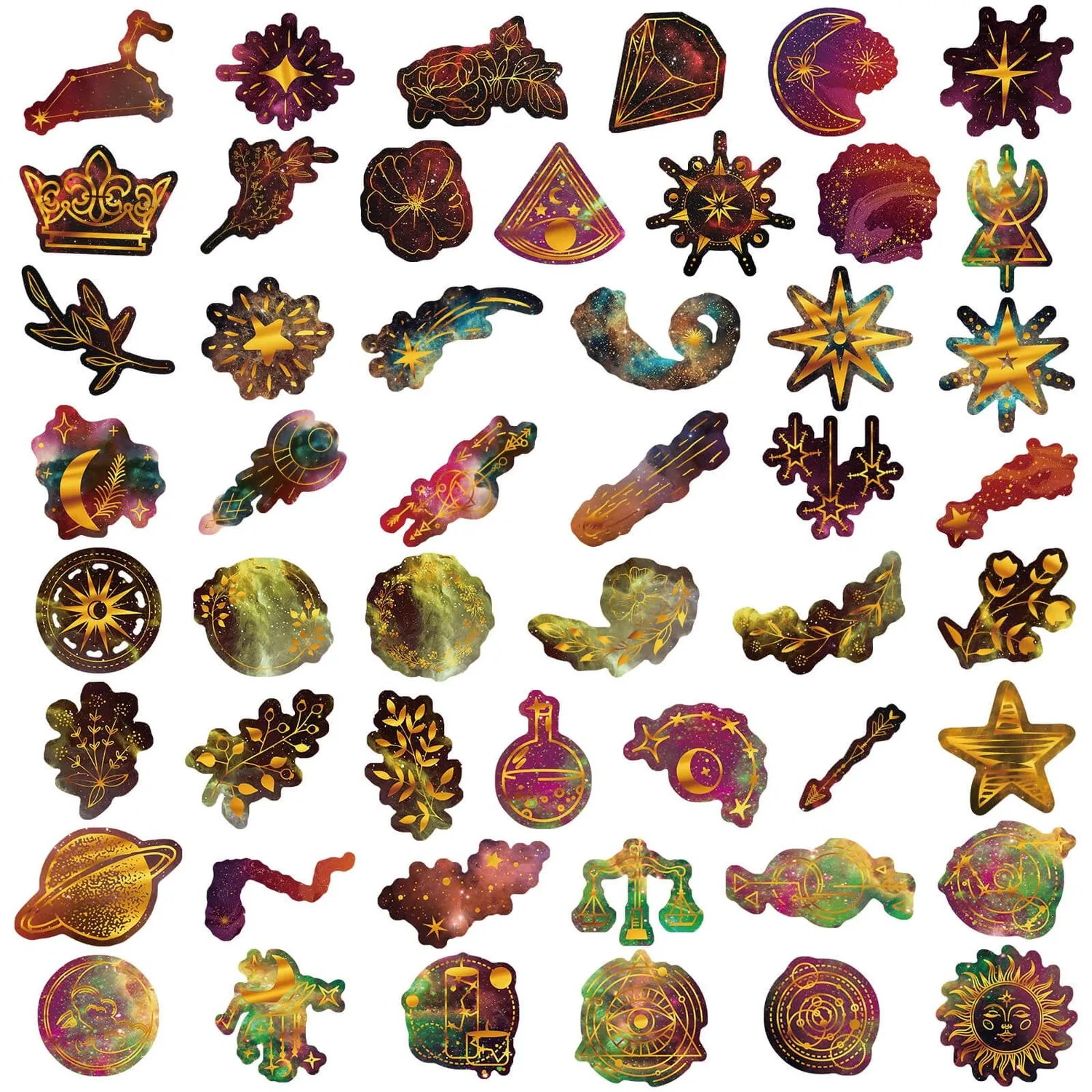 Ieebee Galaxy Dream Sticker 210 Stück wasserfest
