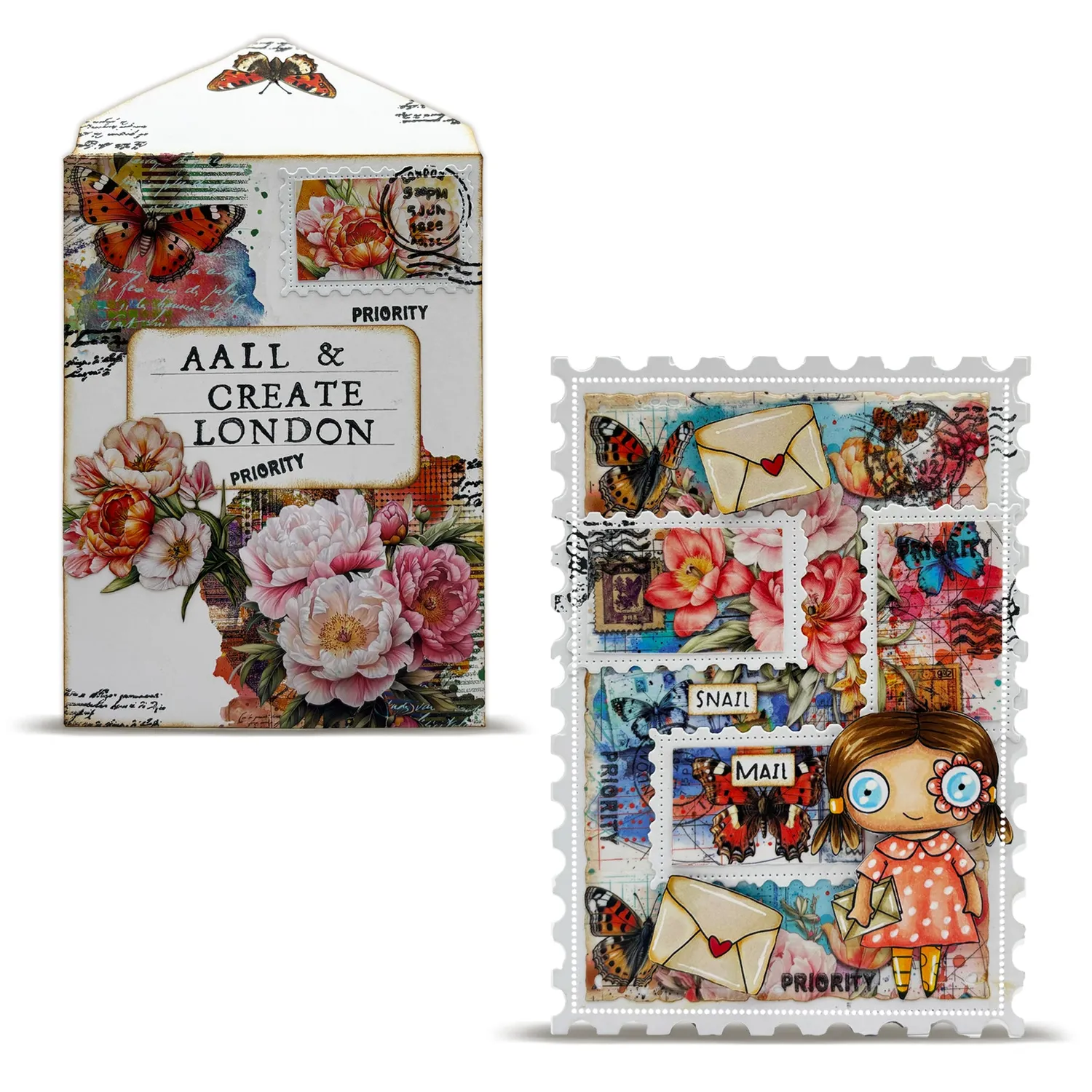AALL and Create RO-25 Bloomscape Rub-Ons 2x A5 Blumen