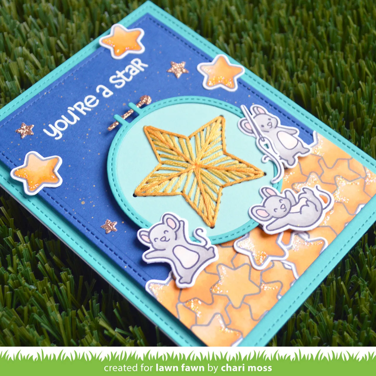 Lawn Fawn Embroidery Hoop Star Add-On Stanze Stern