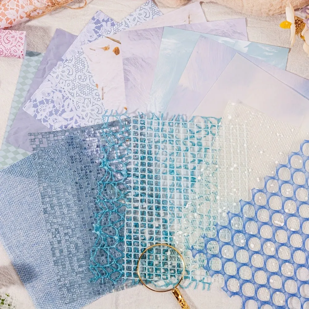 Ieebee Textured Aesthetic Scrapbookpapier 15-teilig