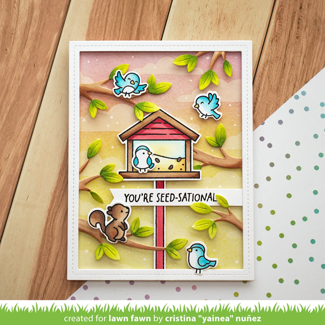 Lawn Fawn Tree Branches Backdrop Portrait Stanzschablone