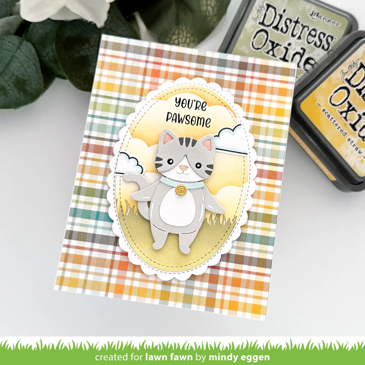 Lawn Fawn Henry's Build-a-Sentiment Cat LF4203 Stempelset