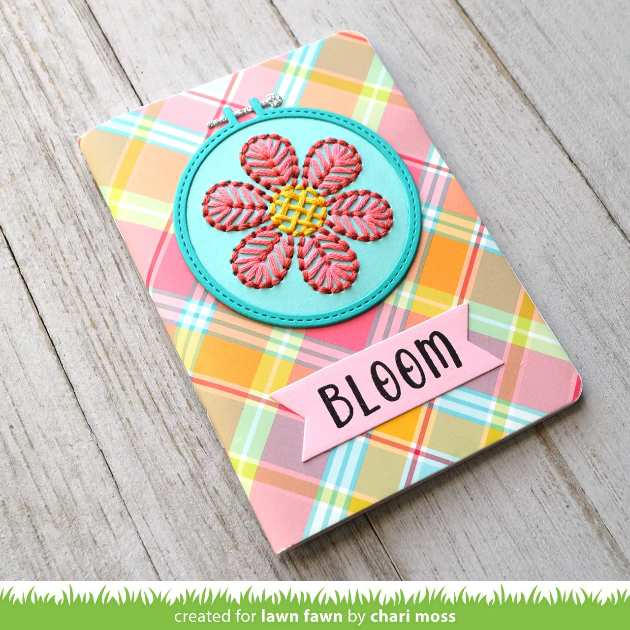 Lawn Fawn Embroidery Hoop Flower Add-On Stanze Blume