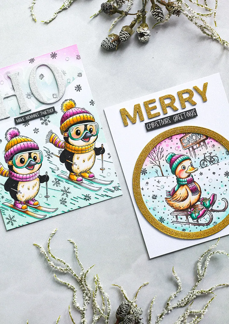 Studio Light Essentials Skiing Penguin Clear Stamp Wintermotiv