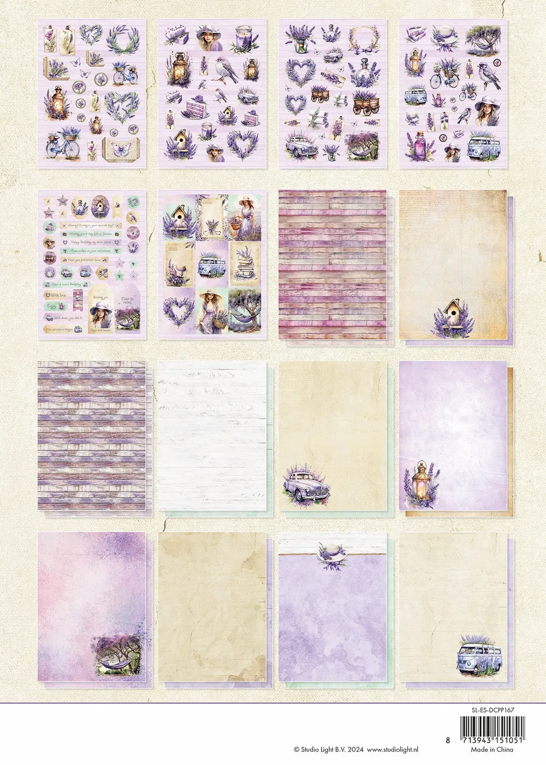 StudioLight Essentials Lavender Season Die-cut Papierblock