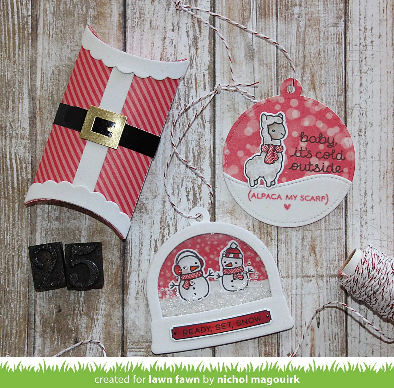 Lawn Fawn Stitched Circle Tags Stanzen 3 Anhänger