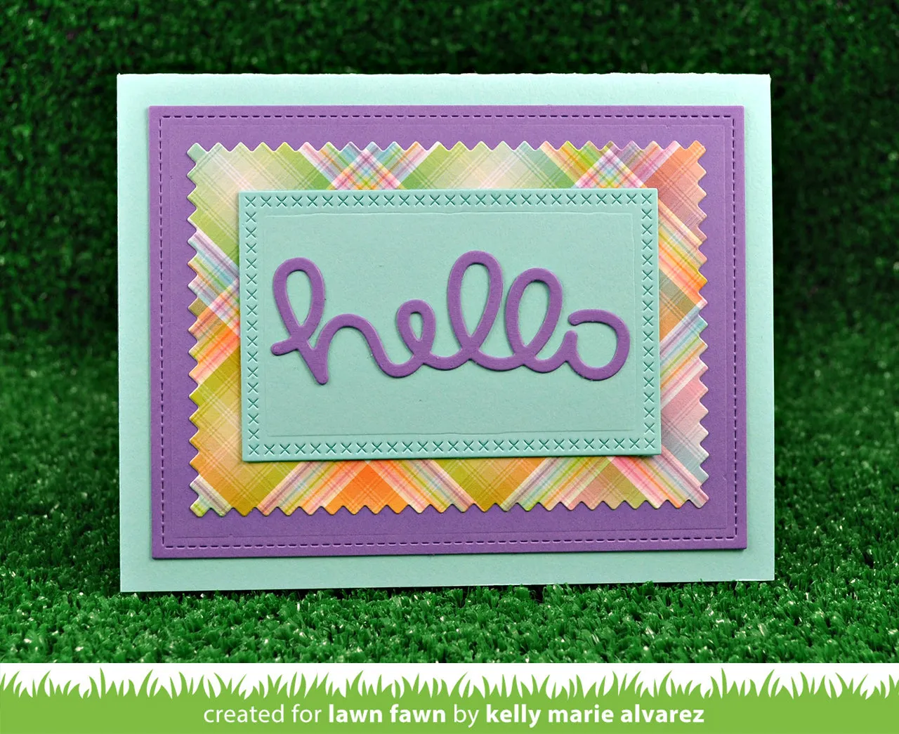 Lawn Fawn Scripty Hello Lawn Cuts Wortstanze