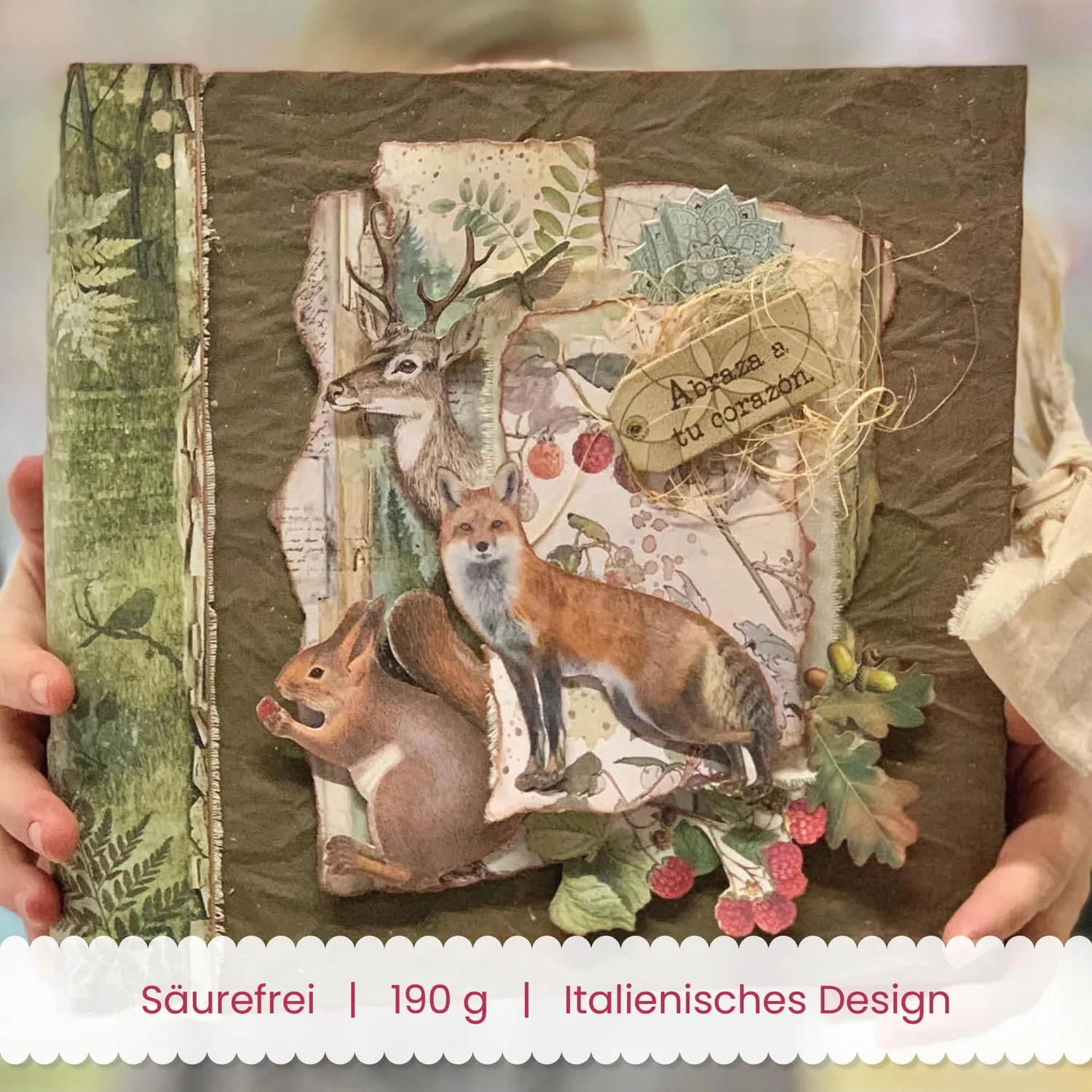 Stamperia Forest Scrapbookpapier 20,3x20,3cm 8x8“ beidseitig