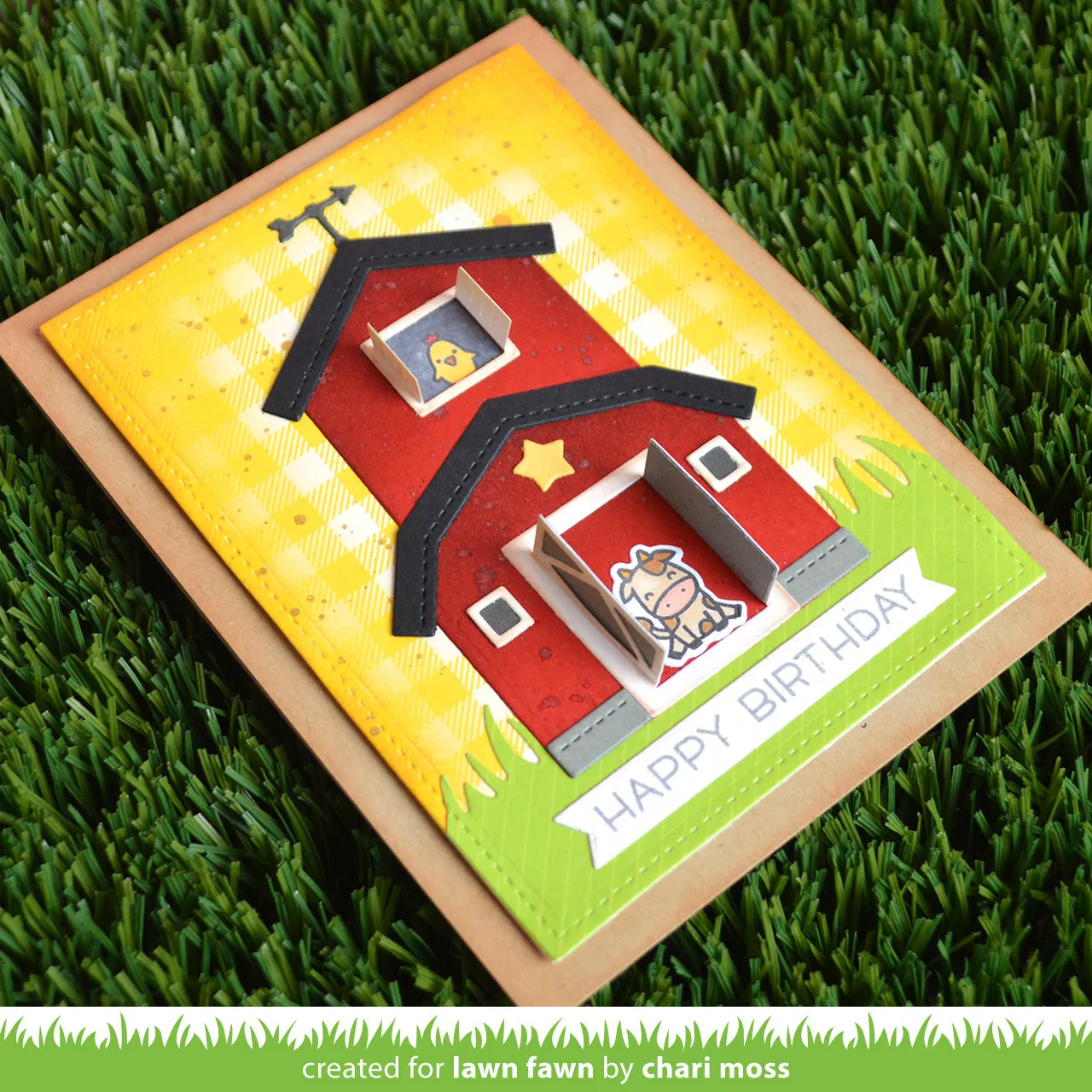 Lawn Fawn Tiny Farm Stempelset Bauernhof Mini